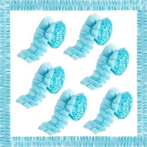 6 Rolls 40 Ft Ruffled Bulletin Board Borders Back to School Classroom Decor Fabric Trims DIY Border Crafts for Farmhouse Teacher Supplies First Day of School Party Decorations(Black) in Saudi Arabia