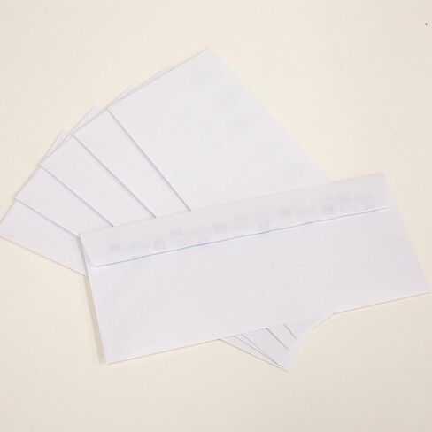 BAZIC #10 Self-Seal White Mailing Envelope 4 1/8 x 9 1/2, Safe Quick Closure, No Window, Peel & Seal (40/Pack) in Saudi Arabia