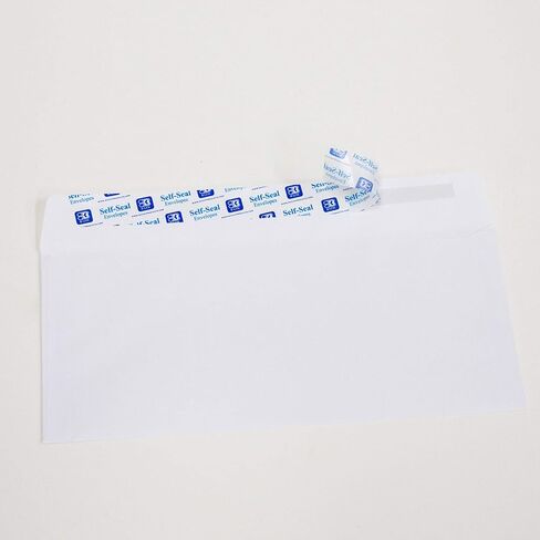 BAZIC #10 Self-Seal White Mailing Envelope 4 1/8 x 9 1/2, Safe Quick Closure, No Window, Peel & Seal (40/Pack) in Saudi Arabia