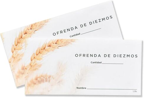 Spanish Tithe Offering Envelopes for Church | 3" x 6 5/16" | Pack of 100 in Saudi Arabia