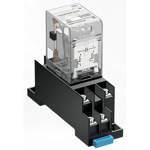 HH52P HH53P HH54P مرحل الطاقة الكهرومغناطيسية مع قاعدة المقبس، وصلات من سبائك الفضة، غلاف شفاف، 8/11/14 دبابيس، تحكم صناعي (HH53P-AC24V) in Kuwait