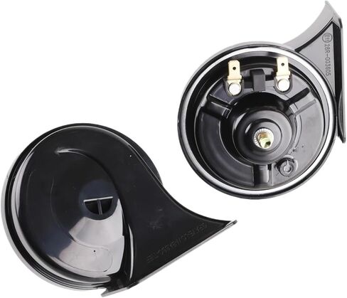 12V Black Snail Horn 120dB Waterproof Dual Tone Compatible with Car Motorcycle Truck Heavy Design 50,000 Cycles Life Tested in Saudi Arabia