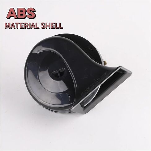 12V Black Snail Horn 120dB Waterproof Dual Tone Compatible with Car Motorcycle Truck Heavy Design 50,000 Cycles Life Tested in Saudi Arabia