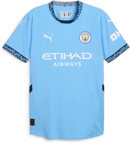 PUMA Mens Manchester City F.C. Home Crew Neck Short Sleeve Jersey Casual - Blue in Saudi Arabia