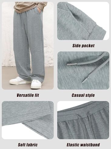 1 Pack Men's Casual Pants - Straight Leg Joggers, Lightweight Quick-Dry Travel & Sport Shorts, Streetwear in Saudi Arabia