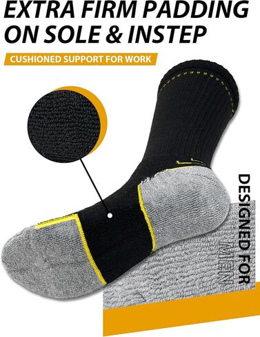 Hellomamma Mens Crew Long Socks: 10 Pairs Breathable Seamless Long Socks for Adult Daily Work and Practical Comfortable Gift in Saudi Arabia