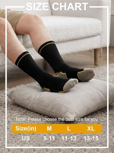 Hellomamma Mens Crew Long Socks: 10 Pairs Breathable Seamless Long Socks for Adult Daily Work and Practical Comfortable Gift in Saudi Arabia