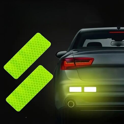 30-Pack Reflective Safety Stickers | Waterproof Fluorescent for Cars, Trucks, Bicycles & Motorcycles | Enhances Visibility | Strong Adhesive, Night Reflective (Fluorescent Multicolor 30PCS) in Saudi Arabia