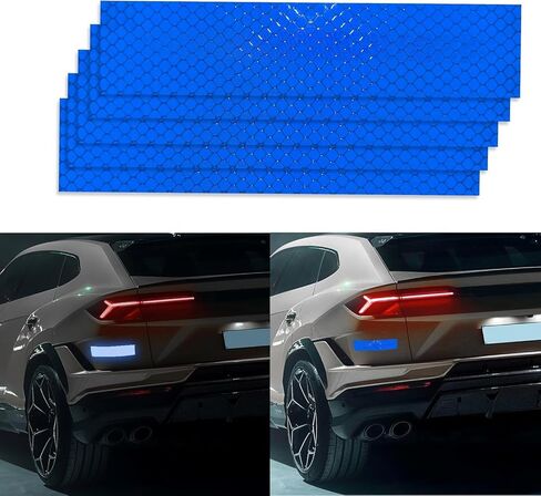 30-Pack Reflective Safety Stickers | Waterproof Fluorescent for Cars, Trucks, Bicycles & Motorcycles | Enhances Visibility | Strong Adhesive, Night Reflective (Fluorescent Multicolor 30PCS) in Saudi Arabia