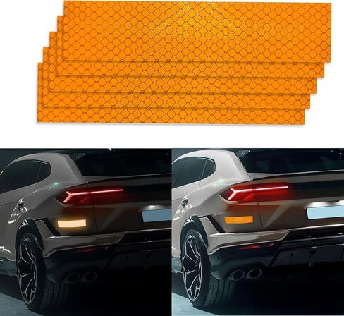 30-Pack Reflective Safety Stickers | Waterproof Fluorescent for Cars, Trucks, Bicycles & Motorcycles | Enhances Visibility | Strong Adhesive, Night Reflective (Fluorescent Multicolor 30PCS) in Saudi Arabia