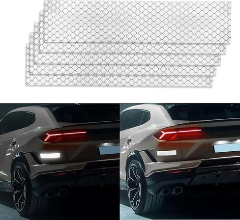 30-Pack Reflective Safety Stickers | Waterproof Fluorescent for Cars, Trucks, Bicycles & Motorcycles | Enhances Visibility | Strong Adhesive, Night Reflective (Fluorescent Multicolor 30PCS) in Saudi Arabia