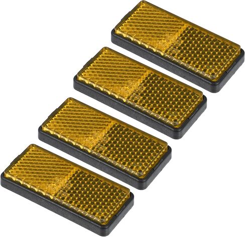 X AUTOHAUX 4pcs 56mm M5x0.8 Orange Plastic Universal Screw Mount Reflective Warning Reflector for Motorcycle Bike in Saudi Arabia