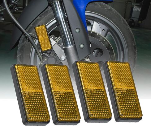 X AUTOHAUX 4 قطعة 56 مللي متر M5x0.8 البرتقال البلاستيك العالمي برغي جبل عاكس تحذير عاكس ل دراجة نارية in Kuwait