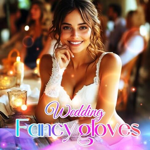 Latious Fingerless Flower Lace Gloves White Wedding Gloves Pearl Bridal Accessories for Women and Brides in Saudi Arabia
