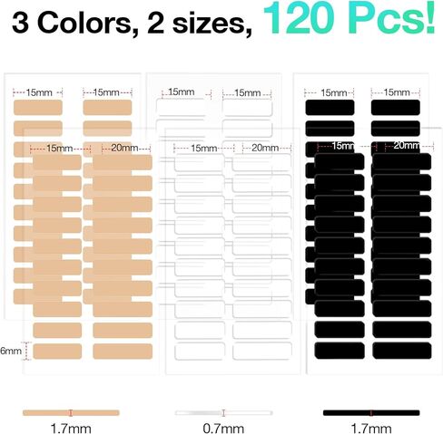 YWXTW [Cut Freely & Invisible for Oura Ring Size Adjuster, Waterproof Adhesive Guard Compatible with Samsung/Ultrahuman/Ringconn Ring, Thinner Sizers for Smart Ring, 3 Colors (120 PCS) in Saudi Arabia