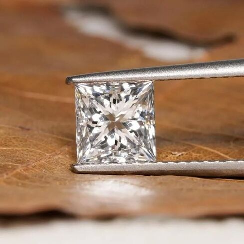 5x5MM Lab Created Diamond Princess Cut with GIE Certified IF Clarity CVD – D Color, IF Clarity – Loose Stone for Engagement Rings, Pendants & Fine Custom Jewelry Making in Saudi Arabia