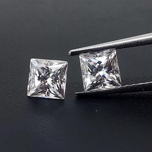 5x5MM Lab Created Diamond Princess Cut with GIE Certified IF Clarity CVD – D Color, IF Clarity – Loose Stone for Engagement Rings, Pendants & Fine Custom Jewelry Making in Saudi Arabia