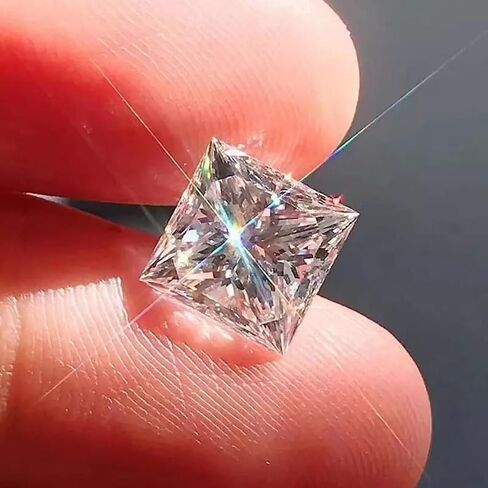 5x5MM Lab Created Diamond Princess Cut with GIE Certified IF Clarity CVD – D Color, IF Clarity – Loose Stone for Engagement Rings, Pendants & Fine Custom Jewelry Making in Saudi Arabia