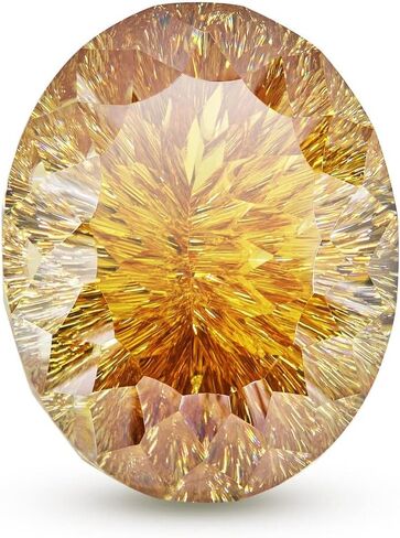 Loose Moissanite 30 Carat, Champagne Color Diamond, VVS1 Clarity, Oval Angel Cut Brilliant Gemstone for Making Engagement/Wedding/Ring/Jewelry/Pendant/Necklaces Handmade in Saudi Arabia