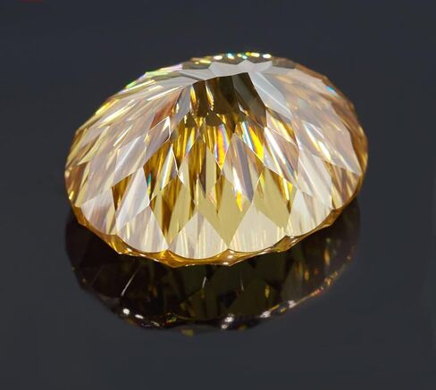 Loose Moissanite 30 Carat, Champagne Color Diamond, VVS1 Clarity, Oval Angel Cut Brilliant Gemstone for Making Engagement/Wedding/Ring/Jewelry/Pendant/Necklaces Handmade in Saudi Arabia