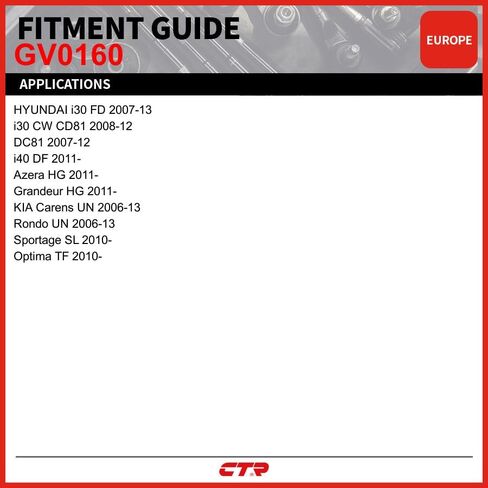 CTR GV0160 [OE Supplier] Rear Upper Knuckle Bushing Compatible with HYUNDAI, KIA Vehicles - Replaces 52773-2G000, 52773-3R000, in Saudi Arabia