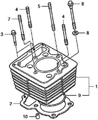 Cylinder Piston Gasket Kit Fits Honda Sportrax TRX400EX (1999-2008) Big Bore 89mm in Saudi Arabia