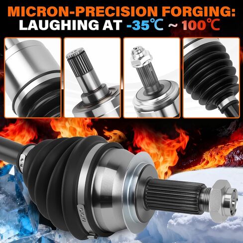 66-4217 & 66-4218 CV Axle Shaft Assembly Front Left & Right Pair Compatible with Honda Accord 4 Cyl 2.4L Automatic 2003-2007, Replaces OEM# 44306-SDAA-01 & 44305-SDAA-00, 664217 & 664218 in Saudi Arabia