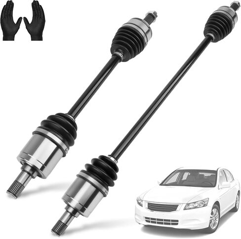 66-4217 & 66-4218 CV Axle Shaft Assembly Front Left & Right Pair Compatible with Honda Accord 4 Cyl 2.4L Automatic 2003-2007, Replaces OEM# 44306-SDAA-01 & 44305-SDAA-00, 664217 & 664218 in Saudi Arabia
