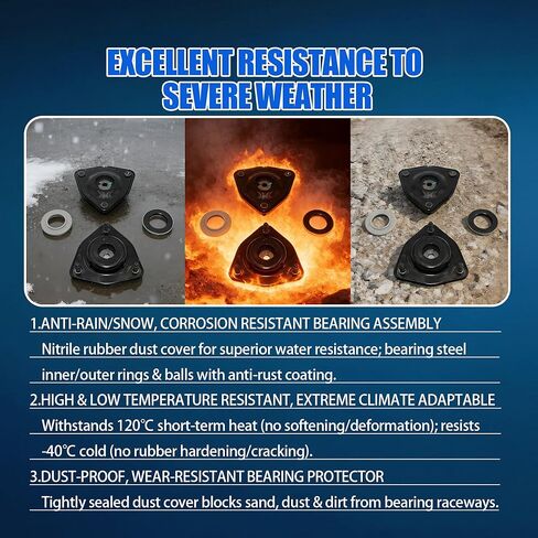 2PCS Front Suspension Strut Mount Kit Compatible with Dodge Caliber Jeep Compass Patriot Replace# 907994 SM5601 12935494 05085461AB in Kuwait