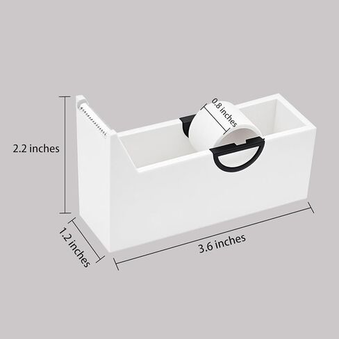عبوتان من ملحقات مكتب موزع الأشرطة للمكتب، المنزل، المدرسة، سجل القصاصات، التغليف، التغليف، قاطع شريط المكياج (أبيض وأسود) (أبيض وأسود) in Kuwait