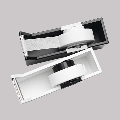 عبوتان من ملحقات مكتب موزع الأشرطة للمكتب، المنزل، المدرسة، سجل القصاصات، التغليف، التغليف، قاطع شريط المكياج (أبيض وأسود) (أبيض وأسود) in Kuwait