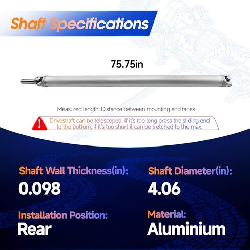 Rear Drive Shaft Prop Shaft Driveshaft Assembly [143.5 In. Wheelbase, Automatic Transmission] Fit for Chevrolet Silverado 1500 & GMC Sierra 1500 2007-2013 Replace# 20912697,15794277 in Saudi Arabia