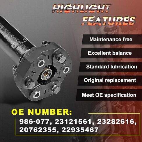 Drive Shaft Fit for Cadillac ATS 2013-2019 2.0T AT RWD, Prop Shaft Driveshaft Assembly Rear Side Replace# 23121561, 23282616 in Saudi Arabia