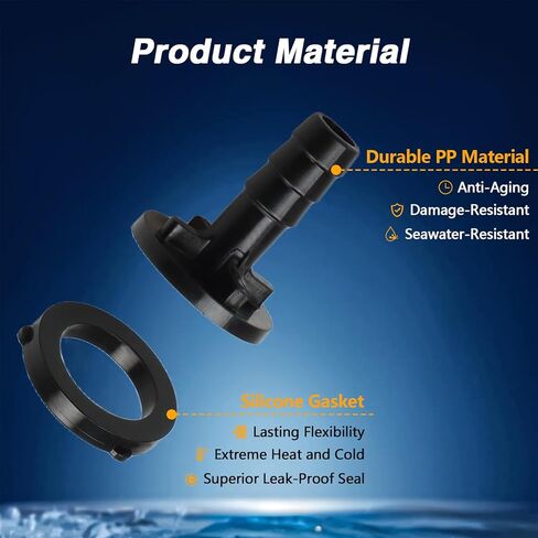 2PCS Outboard Joint Assembly Flush Hose Adapter Compatible with Yamaha Outboard 150HP 175HP 200HP 225HP 300HP Replace#: 6R3-12580-00-00 in Saudi Arabia