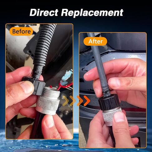 2PCS Outboard Joint Assembly Flush Hose Adapter Compatible with Yamaha Outboard 150HP 175HP 200HP 225HP 300HP Replace#: 6R3-12580-00-00 in Saudi Arabia