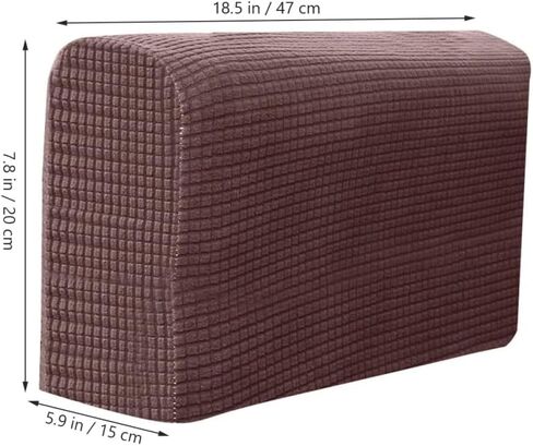 2 Pcs Couch Arm Covers Polyester Anti- Slip Armchair Cover Armrest Cover for Chairs Sofa Stretch Armrest Covers Furniture Protector Washable Armchair Slipcovers (Dark Coffee) in Saudi Arabia