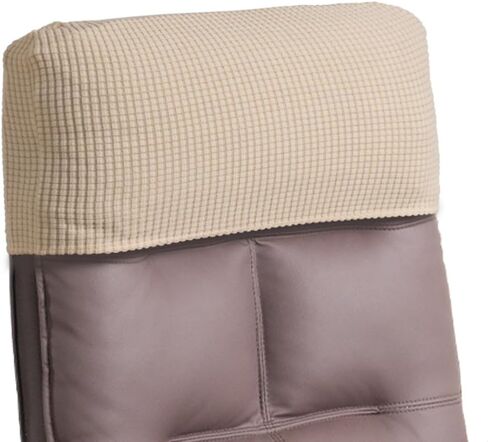 Office Chair Headrest Cover Stretchable Headrest Slipcover for Office Chairs Jacquard Head Rest Furniture Protector for High Back Computer Chairs Set of 4 Beige in Saudi Arabia