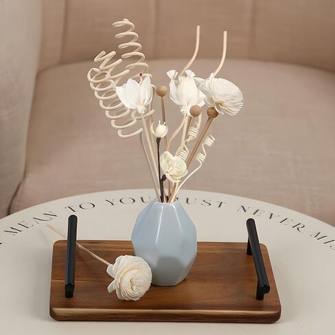 15 أعواد توزيع روائح القصب، أعواد قصب الروطان من الورق الطبيعي والزهور، مجموعة ناشرات أعواد القصب للحمام للمنزل والمكتب وديكور غرفة النوم in Kuwait