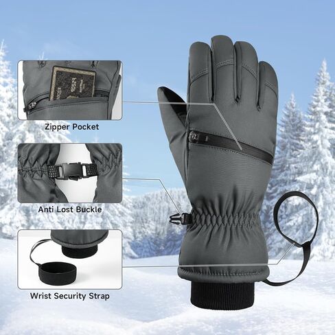 Braventure Winter Gloves Beanie Set: Men Women Warm Waterproof Touchscreen Ski Glove & Thermal Knit Hat for Skiing Running in Saudi Arabia