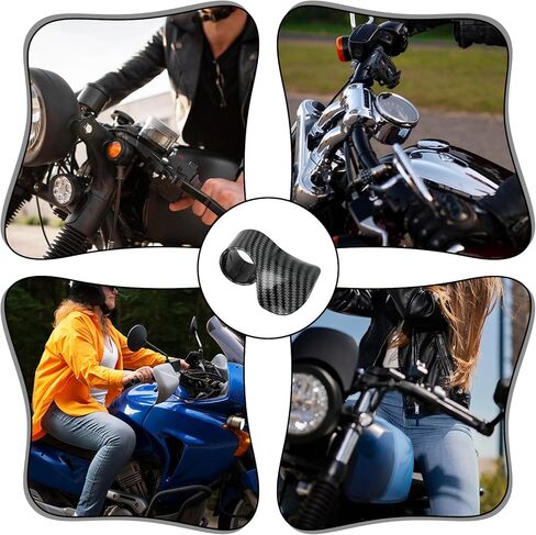 2 PCS Motorcycle Cruise Control, Throttle Mounted Motorcycle Cruise Assist Handrest Wrist Hand Control Grips Accelerator Assist Universal for Most Motorcycles, Scooters (Carbon Fiber Black) in Saudi Arabia