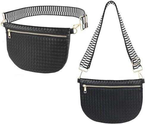 Women's Braided Shoulder Bag Weave Purse with Chain,Woven Crossbody Evening Small Handbag Satchel Clutch Evening Bag in Kuwait