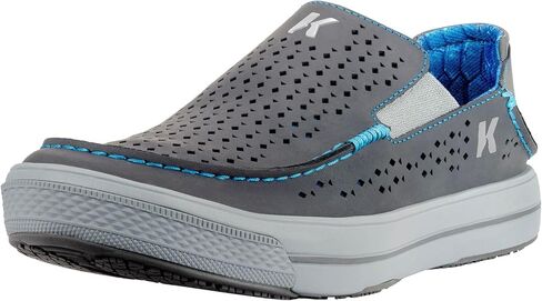 Korkers Men's Leather Fish Moc Vented Tarpon w/Fixed Kling-On Deck Soles in Saudi Arabia