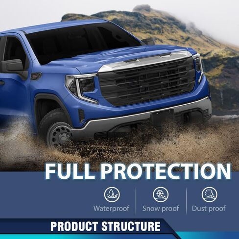 طقم حواف فتحة التهوية PIT66 باللون الأسود واليسار متوافق مع GMC Sierra 1500 6.2L 2019-2025 in Saudi Arabia