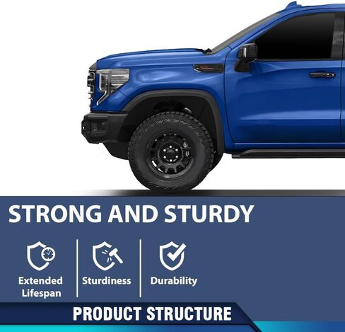 طقم حواف فتحة التهوية PIT66 باللون الأسود واليسار متوافق مع GMC Sierra 1500 6.2L 2019-2025 in Saudi Arabia