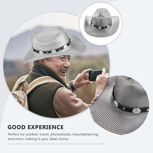 GALPADA Shiny Silver Western Cowgirl Hat Unisex Solid Wide Brim Decorative Hat for Outdoor Travel Party and Cosplay Accessories in Saudi Arabia