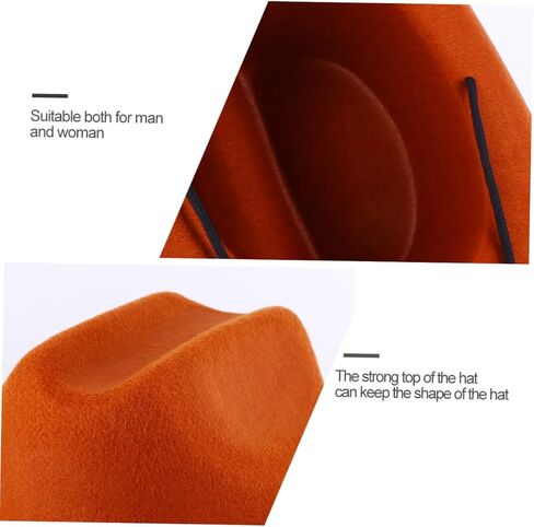 Ciieeo Western Cowboy Hat Adult Non-Woven Fabric Five Nail Decoration Khaki L Size 58-60cm Casual Party Hat for Men Women in Kuwait