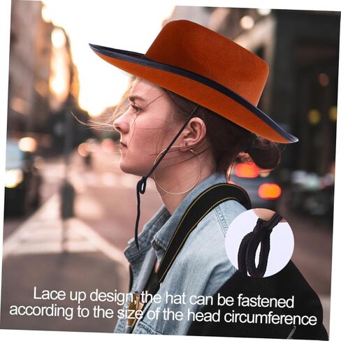 Ciieeo Western Cowboy Hat Adult Non-Woven Fabric Five Nail Decoration Khaki L Size 58-60cm Casual Party Hat for Men Women in Kuwait