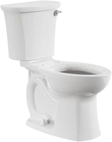 المعيار الأمريكي 608BA002.020 مرحاض Edgemere المكون من قطعتين مع مقعد إغلاق بطيء وحلقة شمع، واجهة مستديرة، تدفق اليد اليسرى، أبيض، 1.28 gpf in Kuwait