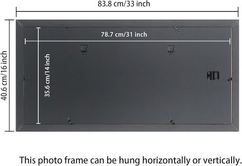 14x31 Picture Frame Black Solid Wood Panoramic Photo Frame 14x31 inch Painting Frame Poster Frame(S23B1431) in Saudi Arabia
