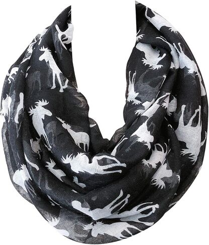 allydrew Lightweight and Airy Forest Animal Infinity Scarf in Saudi Arabia